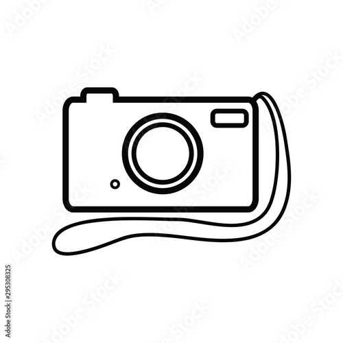 camera icon trendy flat design