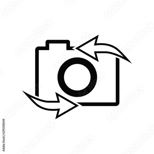 camera icon trendy flat design