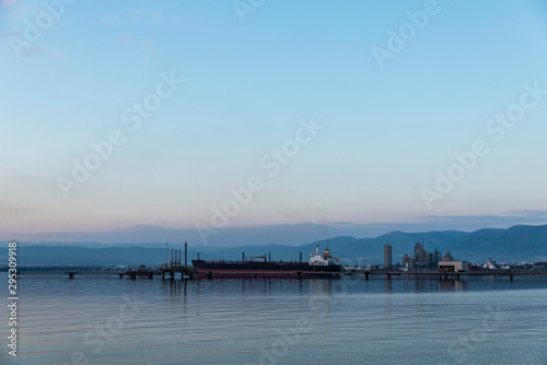 Ship moored in the indutrial port of Athens, Greece © jordi2r