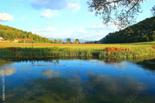 Gacka river in Lika region, Croatia