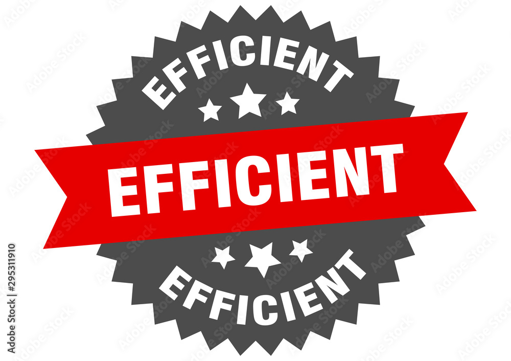 Obraz premium efficient sign. efficient red-black circular band label