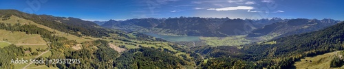 Panorama Sarnersee in Obwalden, Schweiz