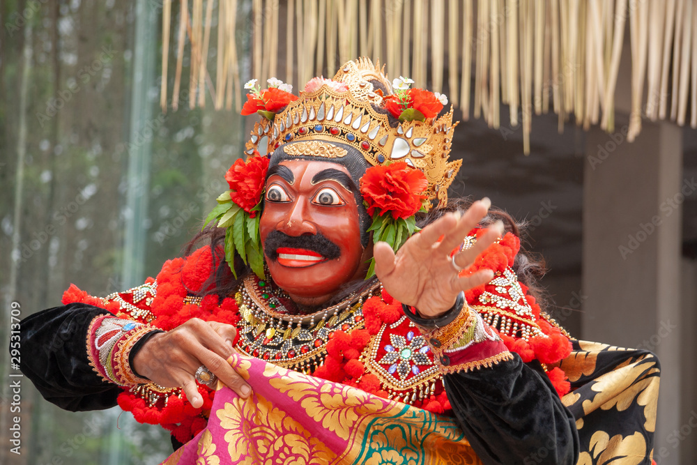 Hindu dancer with mask, Ubud, Bali, IDN