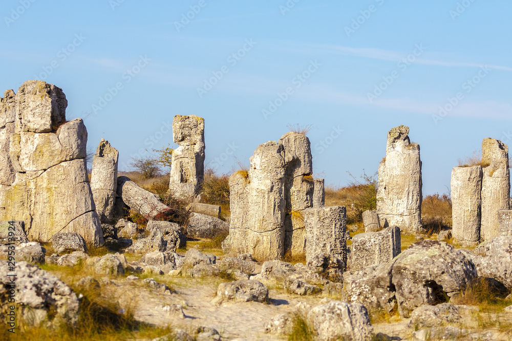Natural rock formations with limestone composition Natural rock formations with limestone composition