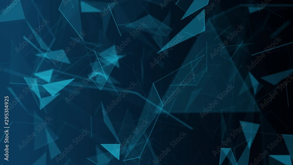 Abstract background motion transformation of empty copy space with plexus pattern of future innovation technology digital business concept with line network for decentralize communication connection