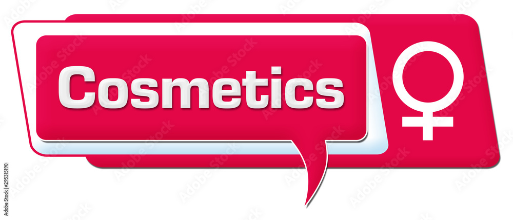 Cosmetics Pink White Comment Symbol Horizontal Cosmetics Pink White Comment Symbol Horizontal
