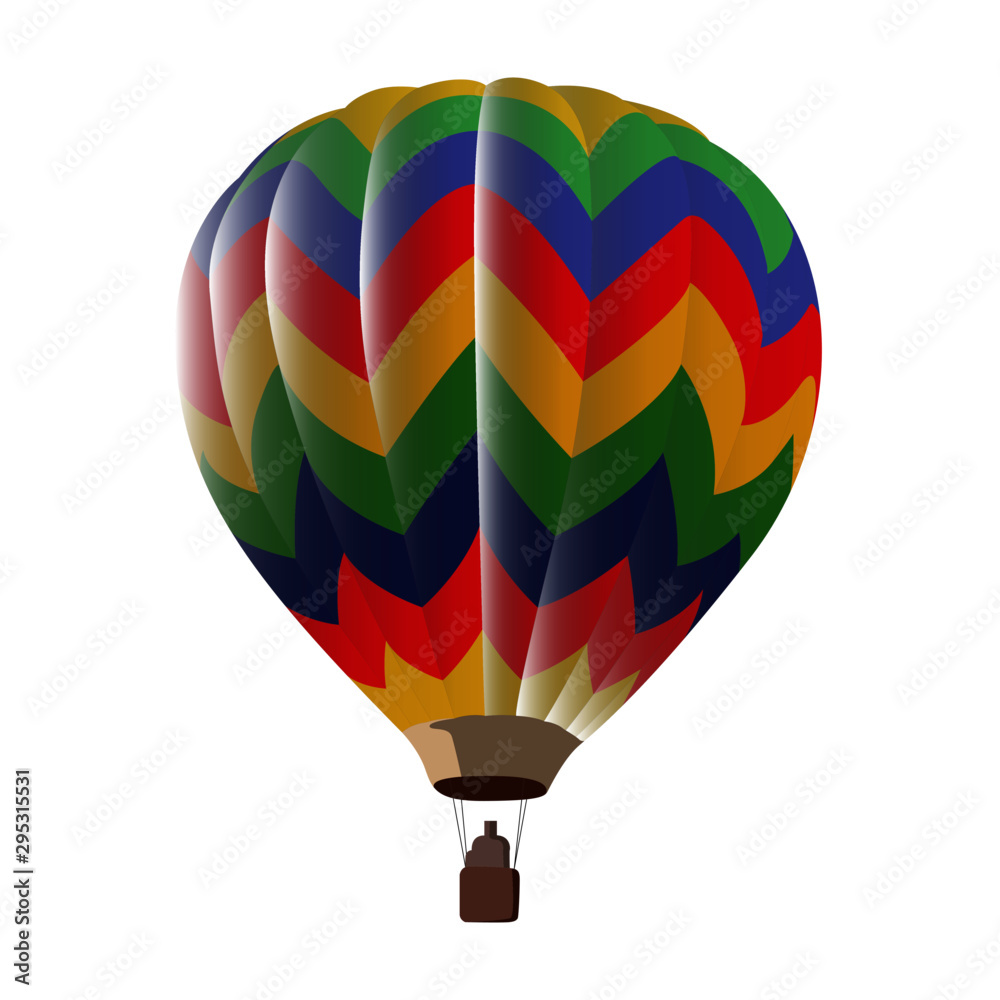 Fototapeta premium balloon aeronautics realistic vector illustration isolated