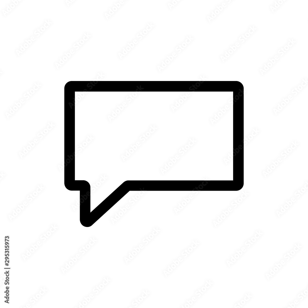 Speech bubble icon, isolated. Flat design.