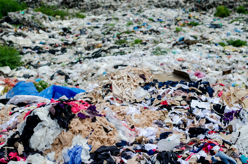 TAK PROVINCE, THAILAND-AUGUST 9: Picture blur of the waste in disposal open dump. Dump site at Tak Province on AUGUST 9 , 2016