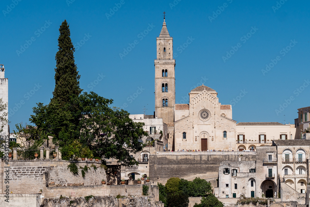Matera, South Italy, Basilicata, Cathedral church on Piazza Duomo in historical centre of Matera