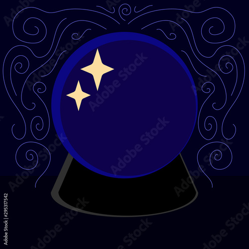 Vector illustration of a fortune teller ball