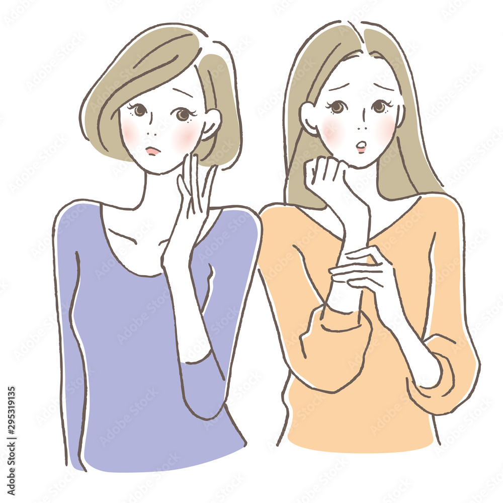 困る女性 二人 困る女性 二人