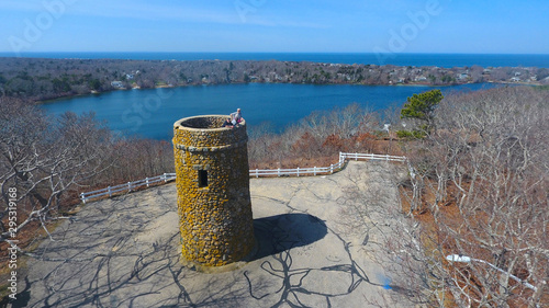 Scargo Tower at Dennis, Cape Cod Aerial photo