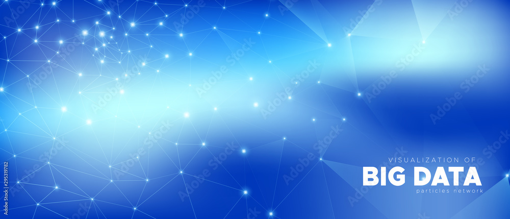 Big Data Business. Technology Poster. Blue Big Data Business. Technology Poster. Blue