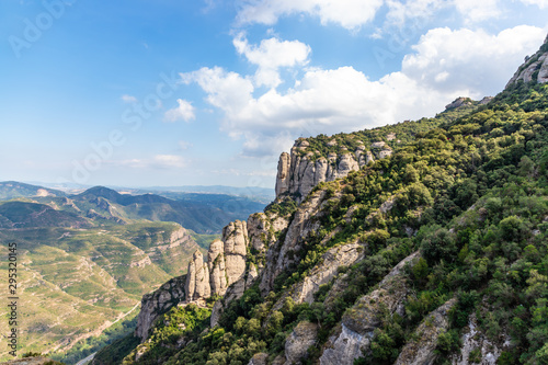 View from Montserrat monastery in Catalonia, Spain