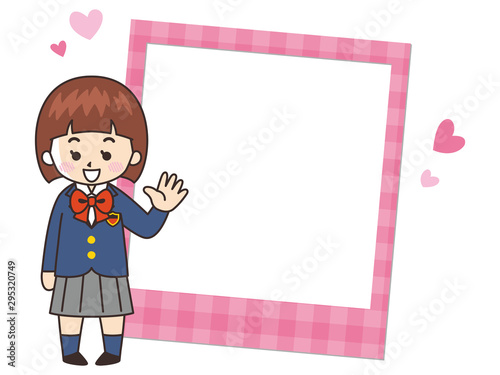 中高生の女子　写真フレーム