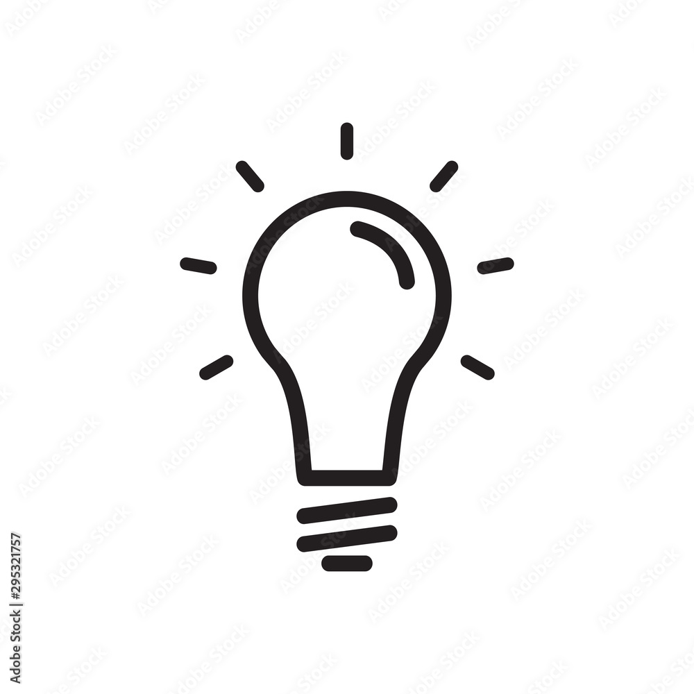 bulb icon in trendy flat design bulb icon in trendy flat design