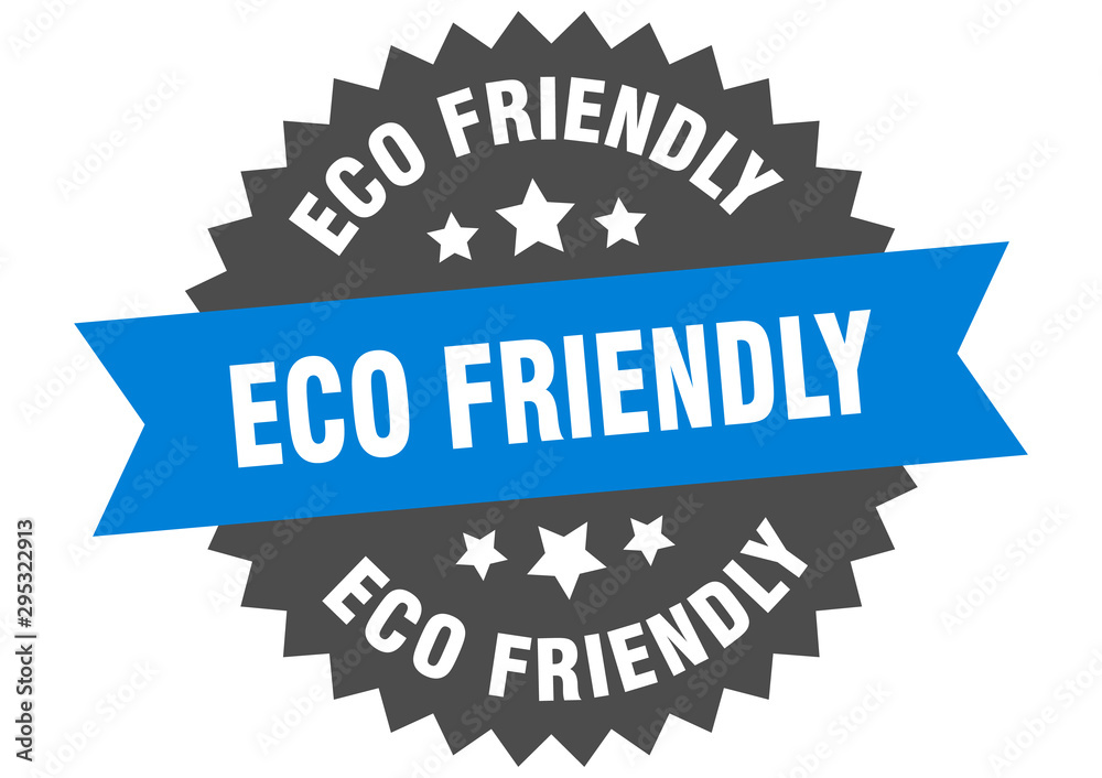 Fototapeta premium eco friendly sign. eco friendly blue-black circular band label