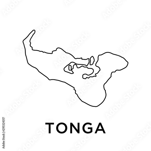 Tonga map vector design template photo