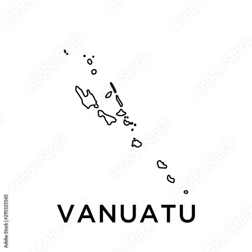 Vanuatu map vector design template