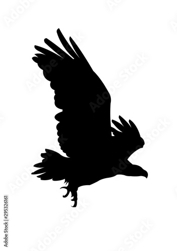 Eagle silhouette vector illustration isolated