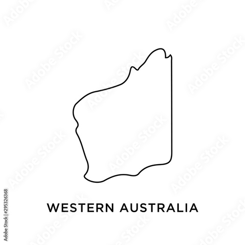 Western Australia map vector design template
