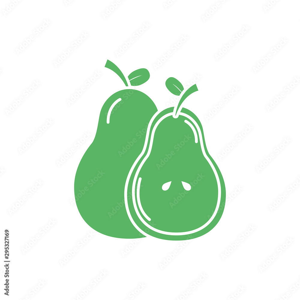 Isolated pear fruit vector design Isolated pear fruit vector design