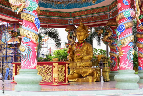 Chinese style. Is a tourist attraction for tourists to pay homage to Chinese gods in Chonburi, Thailand	