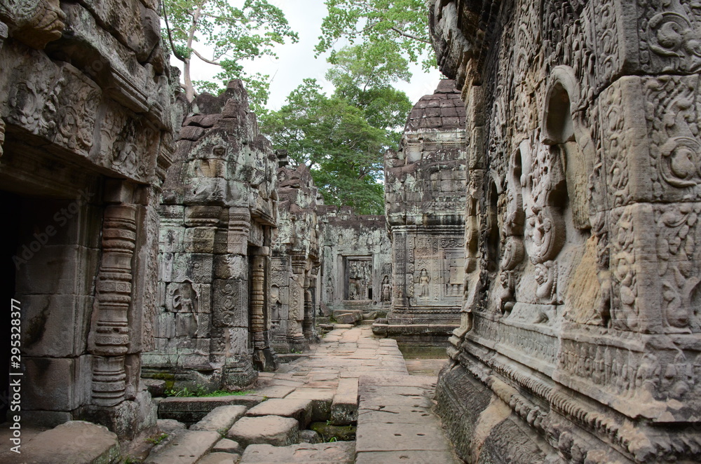 Angkor Wat Mauern einer Tempelanalge 