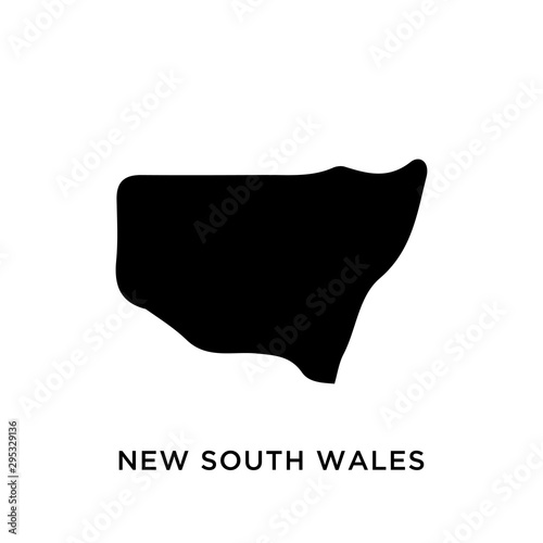 New South Wales map vector design template