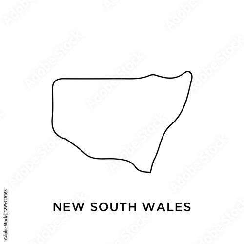 New South Wales map vector design template