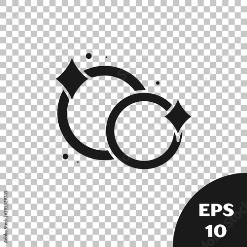 Black Washing dishes icon isolated on transparent background. Cleaning dishes icon. Dishwasher sign. Clean tableware sign. Vector Illustration