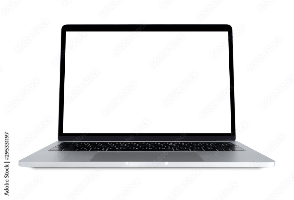 Blank screen Laptop Computer isolated on white background with clipping path. Blank screen Laptop Computer isolated on white background with clipping path.