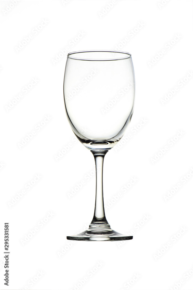 wine glass on white background