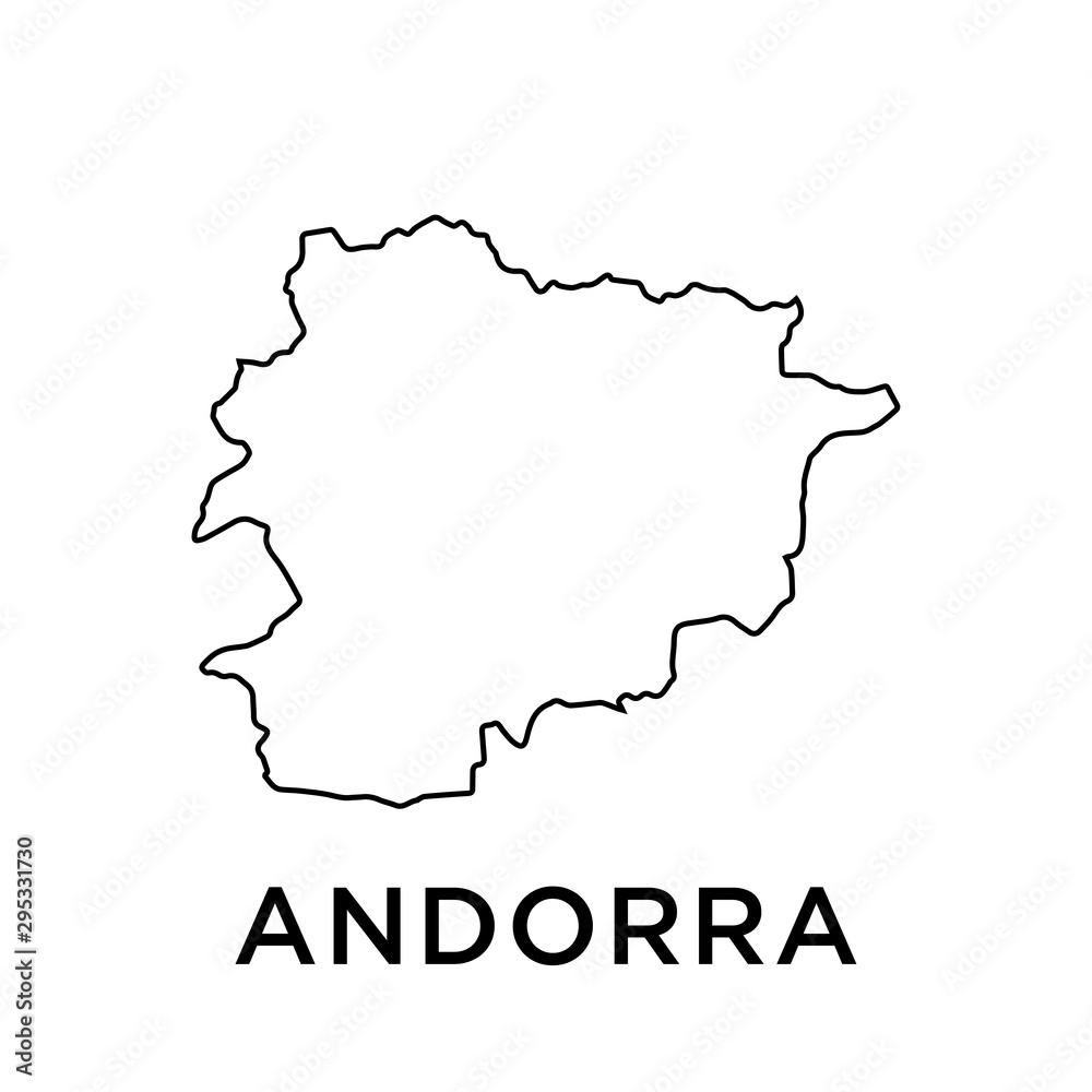 Andorra map vector design template Andorra map vector design template