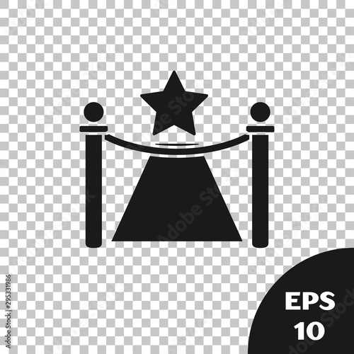 Black Carpet With Barriers And Star Icon Isolated On Transparent Background Vip Event Luxury Celebration Celebrity Party Entrance Vector Illustration Stock Vector Adobe Stock