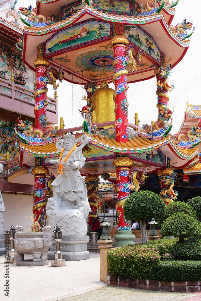 Chinese style. Is a tourist attraction for tourists to pay homage to Chinese gods in Chonburi, Thailand	