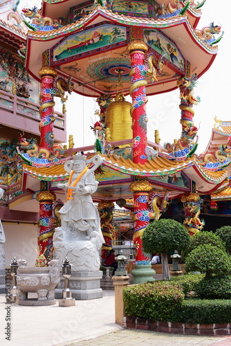 Chinese style. Is a tourist attraction for tourists to pay homage to Chinese gods in Chonburi, Thailand	
