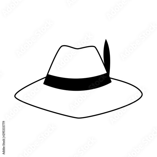 hipster hat with feather design