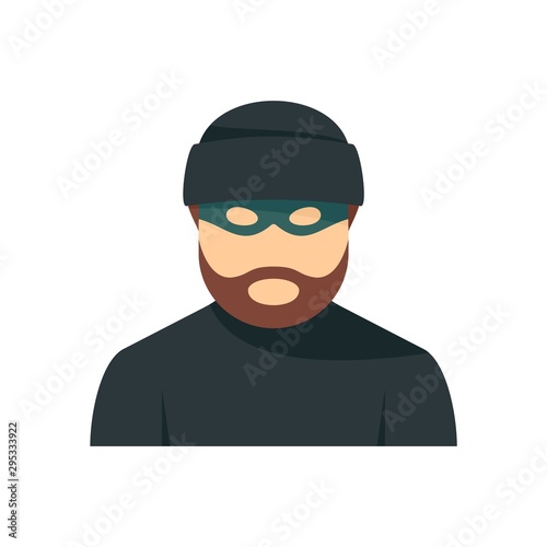 Criminal man icon. Flat illustration of criminal man vector icon for web design