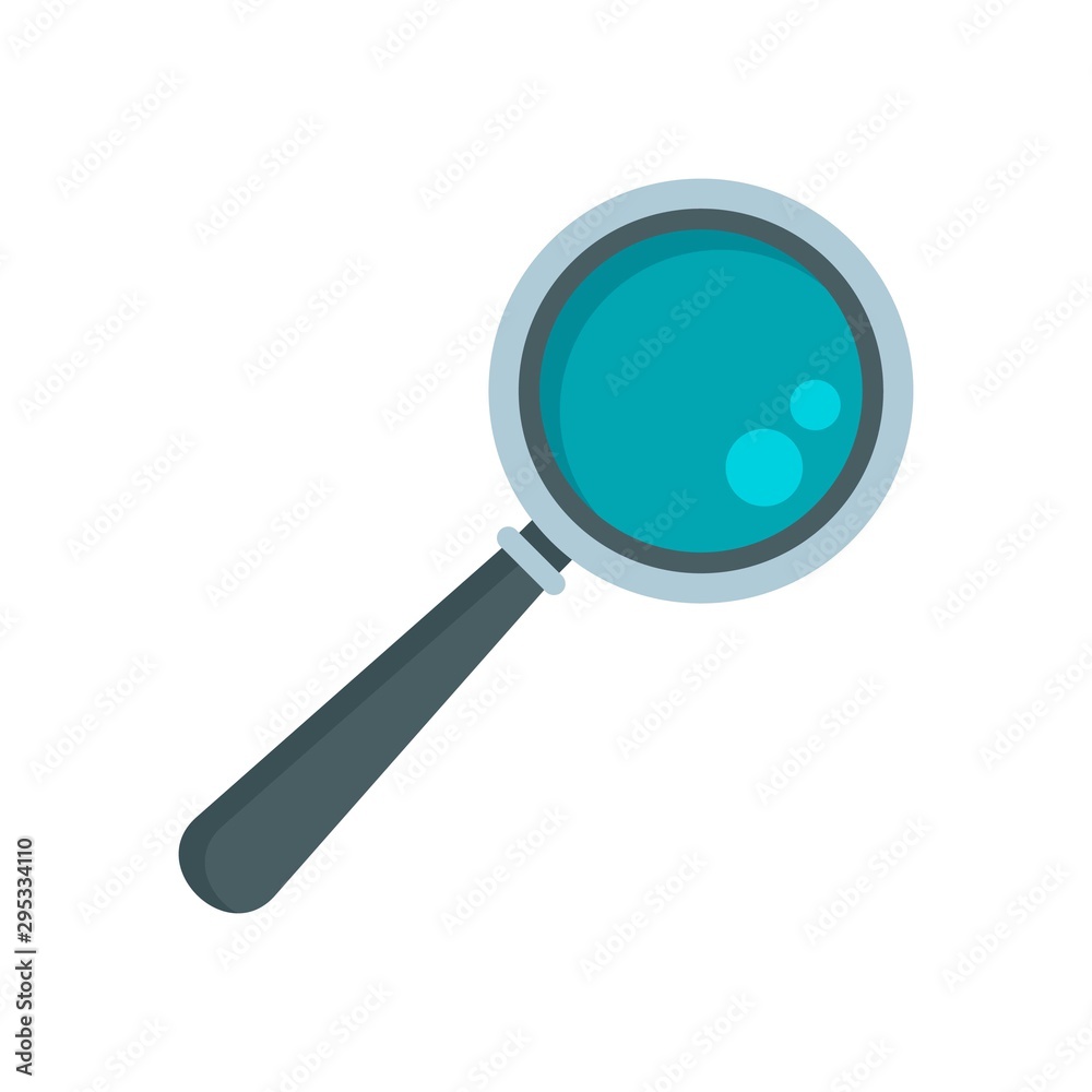 Magnify glass icon. Flat illustration of magnify glass vector icon for web design