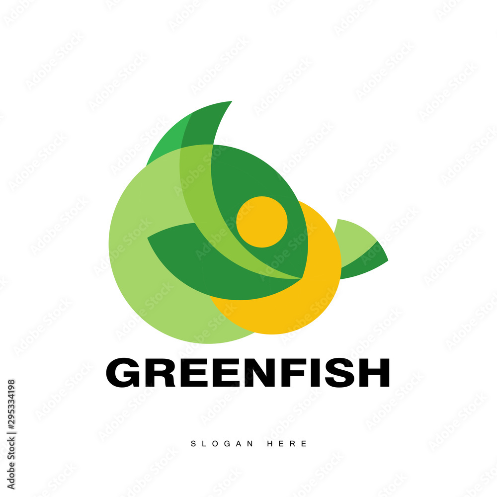 The green fish logo with golden ratio design Stock Vector Adobe Stock