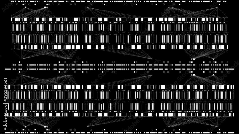Abstract technology 3d render. High detailed structure showing complexity of data analysis. Loopable animation.
