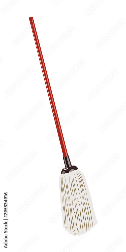 mop realistic vector illustration isolated