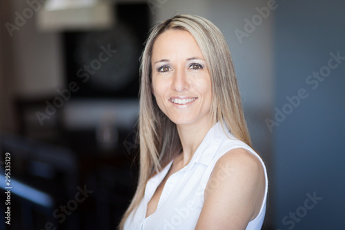 Free Download Blond Woman Working At Home - GFXLoad