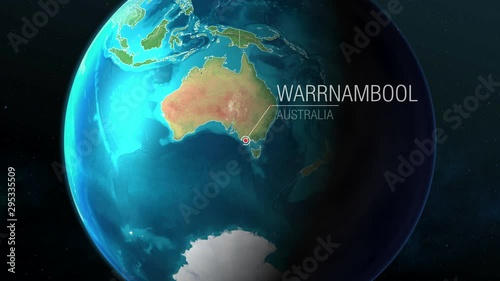 Australia - Warrnambool - Zooming from space to earth photo