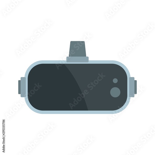 Virtual reality glasses icon. Flat illustration of virtual reality glasses vector icon for web design