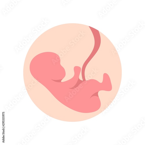 Pregnant baby icon. Flat illustration of pregnant baby vector icon for web design