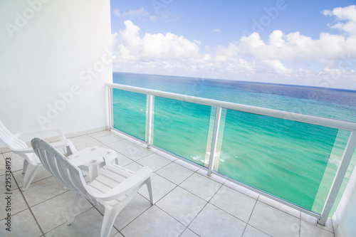 View of the crystal clear waters of the Atlantic OCean from the balcony