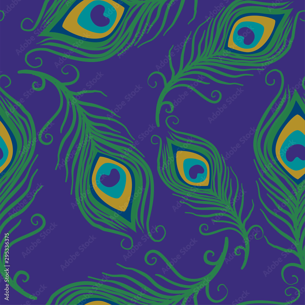  Peacock Feathers Seamless Pattern Background Abstract Autumn Surface Pattern, Abstract Repeat Pattern for Home Decor, Textile Design, Fabric Printing, Stationary, Packaging, Wall paper or Wrapping Pa